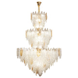 Villa Chandeliers Duplex Ceiling Living Room Lamps Creative Leaves Ginkgo Leaves Crystal Glass High-end Wholesale Pendant Lamps