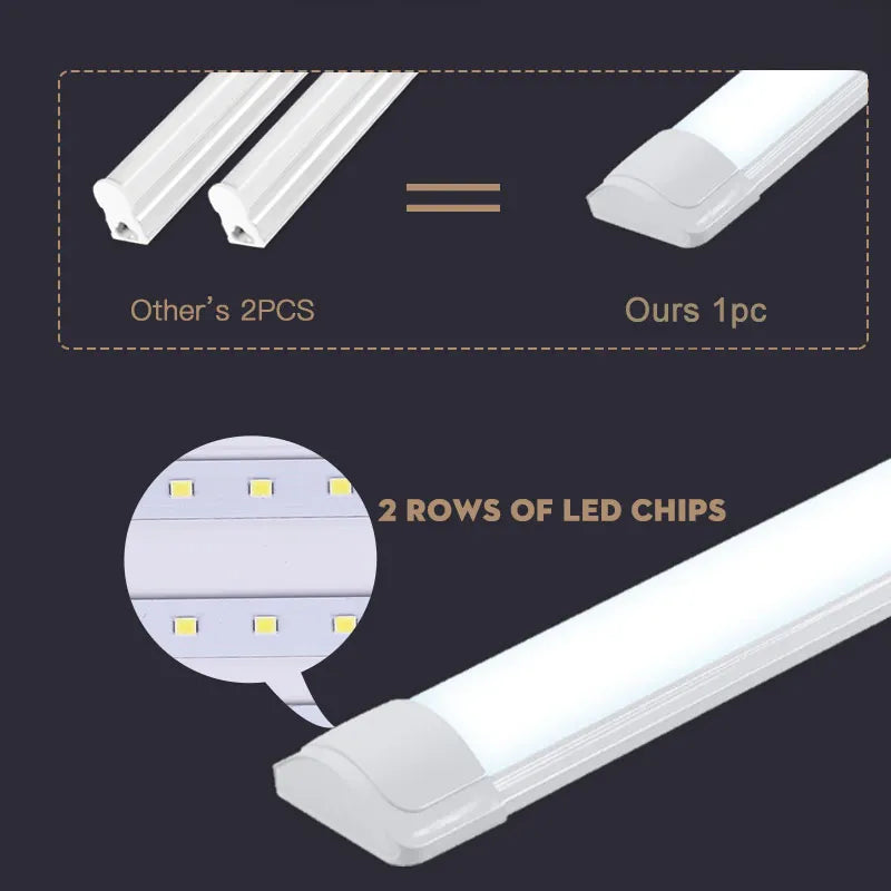220V Led Tube Light Fixture High Brightness Lamp Tube Bar Lighting Bulb For Kitchen Home-Appliance Light Strip LED Luminaire