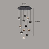 Modern Home Decor LED Lights Pendant Light Lamps for Staircase Chandeliers for Living Room Hanging Light Indoor Lighting