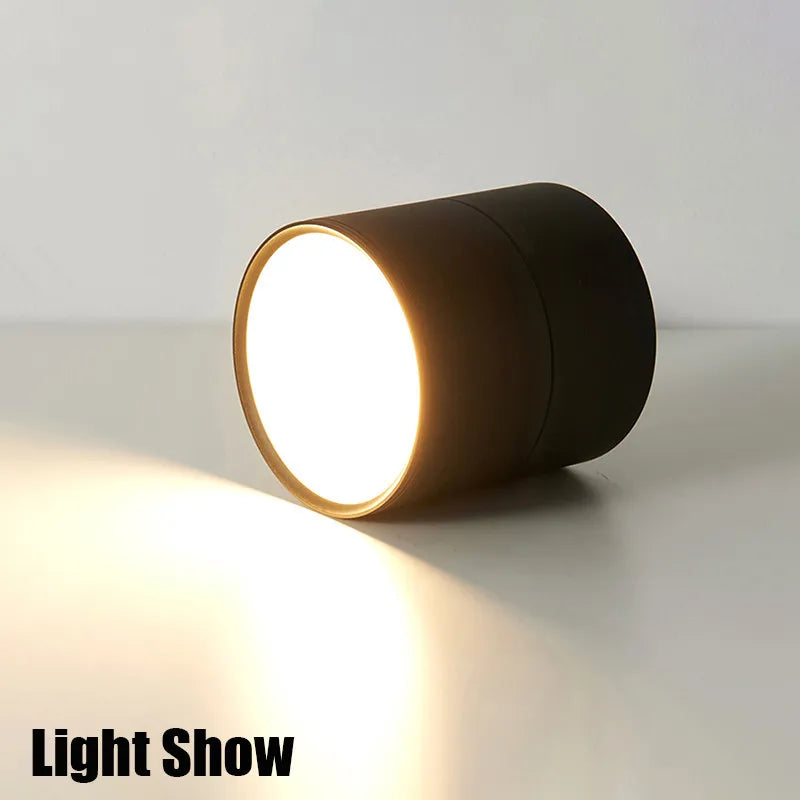 Surface Mounted Anti-Glare LED Tube Light Dimmable 7W10W15W20W24W Folding and Rotating Ceiling Lamp Spotlight 110/220V Downlight