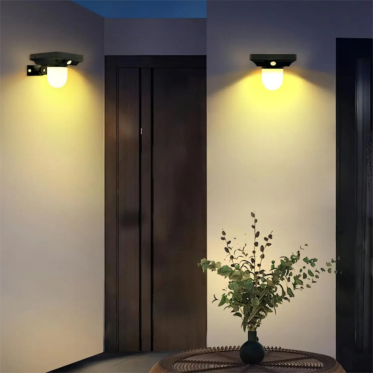 Solar Lights Outdoor Garden Wall Lamp - Waterproof Motion Sensor Pathway Landscape Light