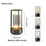 Cordless LED Table Lamp (Rechargeable Battery) - Creative Atmosphere Desk Light for Outdoor Camping, Restaurant, Bar & Bedroom Bedside Decor