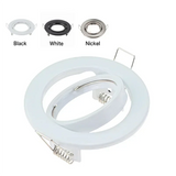 Round Adjustable LED Recessed Frame - Metal Spotlight Fitting for GU10 & MR16