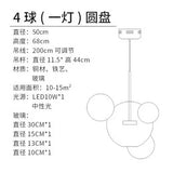 Nordic Mickey Chandelier Bubble Ball Led Pendant Lights Creative Personality Restaurant Kitchen Glass Ball Bar Indoor Lighting