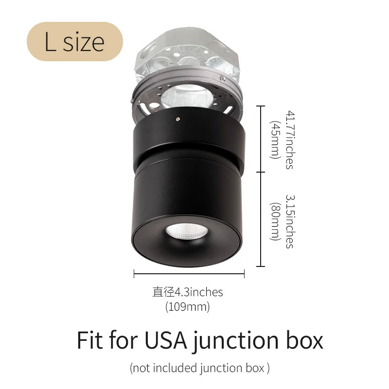 LED Ceiling Spotlight 360° Rotation COB Ceiling Light 7W/9W Surface Mounted Lamp Modern Design for Indoor Lighting