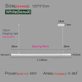 Modern Nordic Pendant Light Minimalist Long Black Hanging Lamp Home Decoration LED Chandeliers for Living Dining Room Office Bar