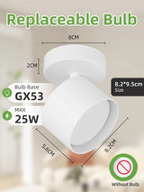 Indoor GX53 LED Spotlight Downlight - 220V Flush Mount Ceiling Lamp