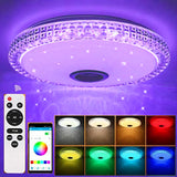 300W Smart Lamp Ceiling RGB LED Lights Dimmable APP Control Bluetooth Speaker Home Bedroom Living Room Ambient Light