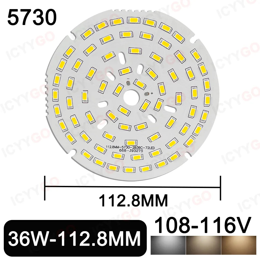 36W 50W High Power LED Bulb Light Source Board 5730 Patch 3000K 4000K 6000K Light Board DIY Semi-Finished Modified Light Board