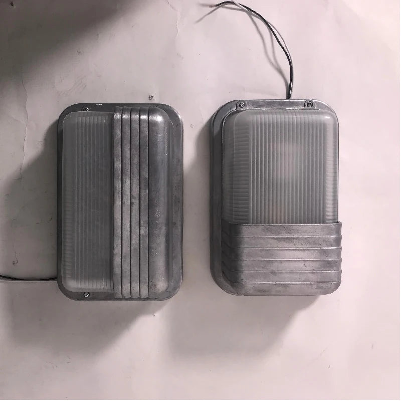 Retro Aluminum Outdoor LED Wall Lamp E27 Waterproof Moisture Industrial Garden Porch Light Bathroom Balcony Glass Ceiling Light