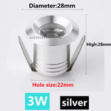 Dimmable LED Mini ceiling light 3W spotlight AC85-265V downlight COB anti-glare aluminum household commercial lighting bulb