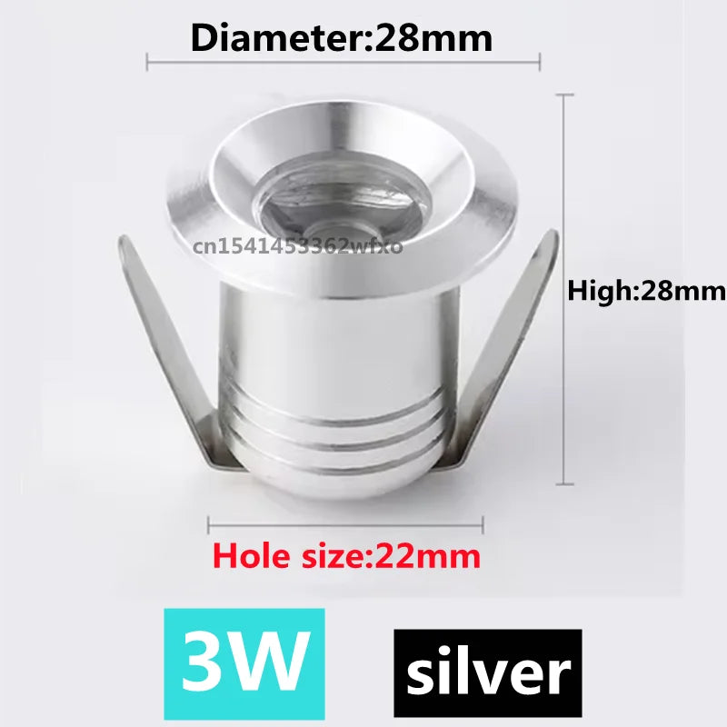 Dimmable LED Mini ceiling light 3W spotlight AC85-265V downlight COB anti-glare aluminum household commercial lighting bulb