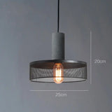 Modern Industrial Style Pendant Light Indoor LED Cement Lampshade Chandelier Art Design Parlor Bedroom Kitchen Cafe's Hanging Lamp