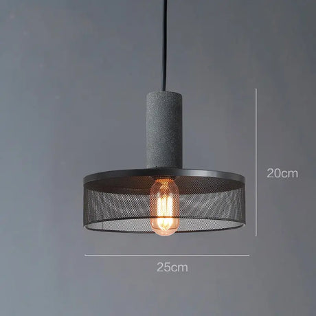 Modern Industrial Style Pendant Light Indoor LED Cement Lampshade Chandelier Art Design Parlor Bedroom Kitchen Cafe's Hanging Lamp
