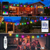Outdoor Waterproof LED String Light USB 15M 25 Bulbs Fairy Lights Bluetooth LED Garland Lamp Room Garden Camping Christmas Decor
