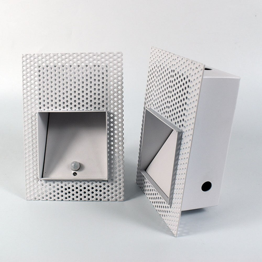 Indoor Frameless Step Lights 3W Motion Sensor LED Stair Stairway Hallway Lamp Embedded White Wall Modern Home Night Footlights