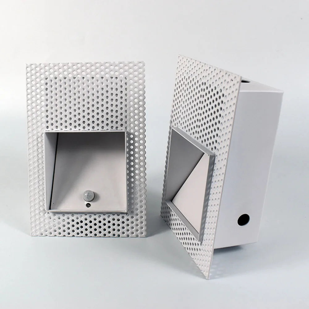 Indoor Frameless Step Lights 3W Motion Sensor LED Stair Stairway Hallway Lamp Embedded White Wall Modern Home Night Footlights