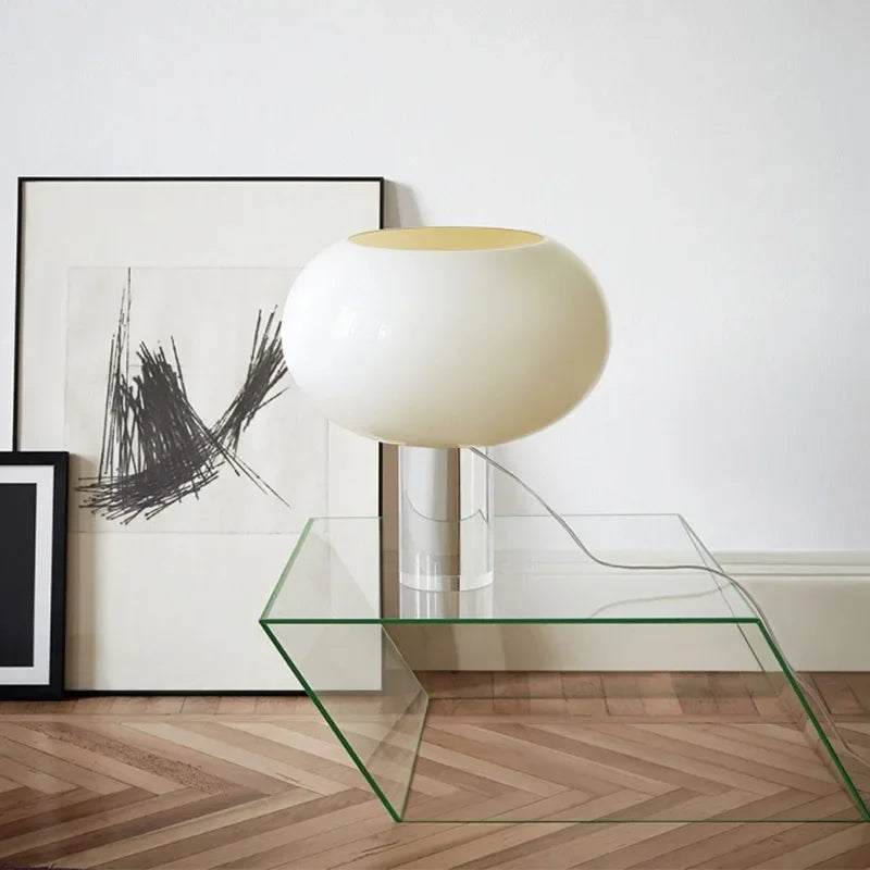 Medieval Nordic Table Lamp Simple and Warm Living Room Bedroom Designer Bedhead Ins Silent Wind Glass Decorative Table Lamp