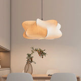 Japanese Wabi-Sabi Silk Ceiling Pendant Light - Minimalist Textile Hanging Chandelier Lamp Fixture for Living Room, Shop, Bar & Home Decor