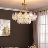 Luxury Crystal Hanging Light Hotel Villa Indoor Decor Chandelier France Retro Pendant Lamp For Bedroom Parlor Dining Hall