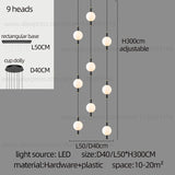 Globe Chandelier Designer Villa Living Room Dining Table Apartment Hanging Lamps Nordic Modern Attic Double Staircase Pendant