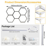 1/3/5/8/14 Hole Hexagonal LED Ceiling Garage Light 6500K Cold Light for Garages and 4S Workshops