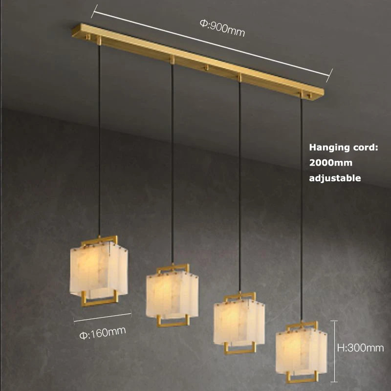 2026 Marble Series Gold Chrome Dimmable Led Chandelier Lighting Lustre Suspension Luminaire Lampen For Living Room