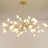 Branch Shape Firefly Ceiling Chandelier for House Baby Kid  Living Room Bedroom Decor G4 Led Lighting Indoor Hanging Lamp