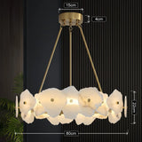 Modern Natural Marble LED Pendant Light - Luxury Stone Ceiling Chandelier Lamp Fixture for Dining Table, Living Room & Bathroom