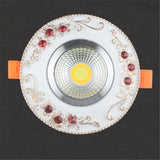 French Diamond Resin Figure LED Recessed Downlight (3W 5W 7W 10W 220V) - Decorative Art Ceiling Spotlight for Hotel Foyer, Hallway & Home Decor