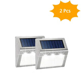 Stainless Steel Solar LED Deck Lights - Waterproof Outdoor Step & Stair Lamp for Backyard, Fence & Patio Pathway