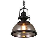 Iron LED Pendant Lights Loft Industrial Kitchen Hanging Lamp for Dining Room Decors Home Light Fixtures Glass Lampshade