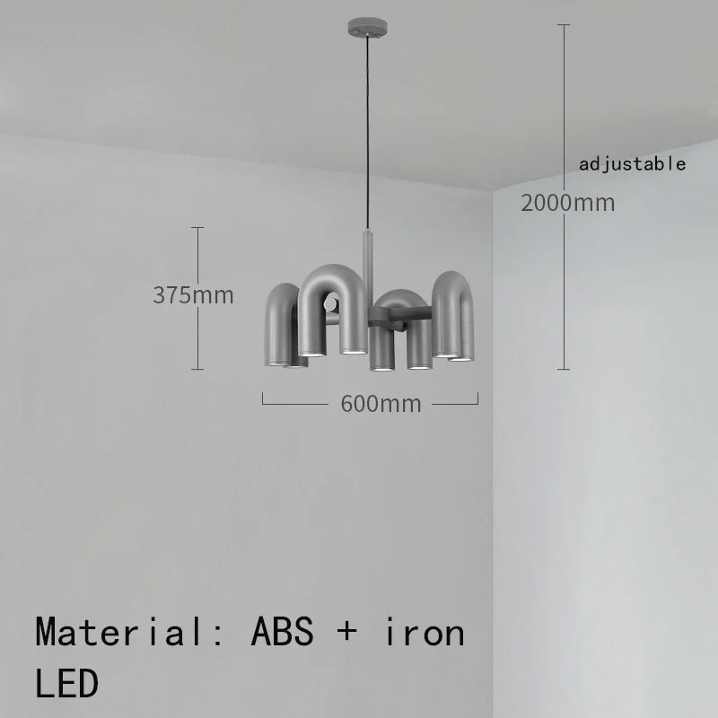 Modern Rotatable LED Pendant Lights Black Orange Gray Metal Dining Room Foyer Bedroom Lamp Fixtures Wire Adjustable