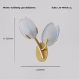 Romantic Tulip Buds G9 Chandelier Colorful Glass Shades Pendant Lights Lustre Home Decor Led Lamp Fixtures Bedroom Hanging Lamp