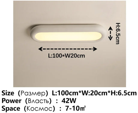 Smart Home Rectangular Bedroom Balcony Hallway Ceiling Light Milk White Resin New Indoor House Lighting Design Lamp and Lanterns