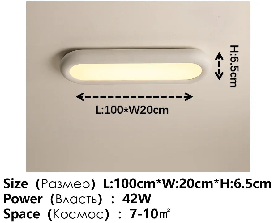 Smart Home Rectangular Bedroom Balcony Hallway Ceiling Light Milk White Resin New Indoor House Lighting Design Lamp and Lanterns