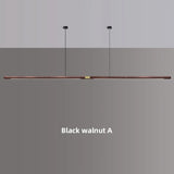 Modern Copper Circular Corner Design Pendant Lights Restaurant Office Dining Room Nordic Style Black Walnut LED Pendant Lamps