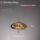 Nordic Net Red Bedside Chandelier Girl Light Luxury Long Line Personality Art Full Of Stars Hotel Bar Glass Small Chandelier