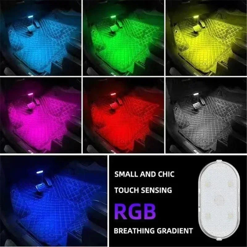 Touch Sensor USB LED Car Interior Light - Wireless Ceiling Reading Lamp