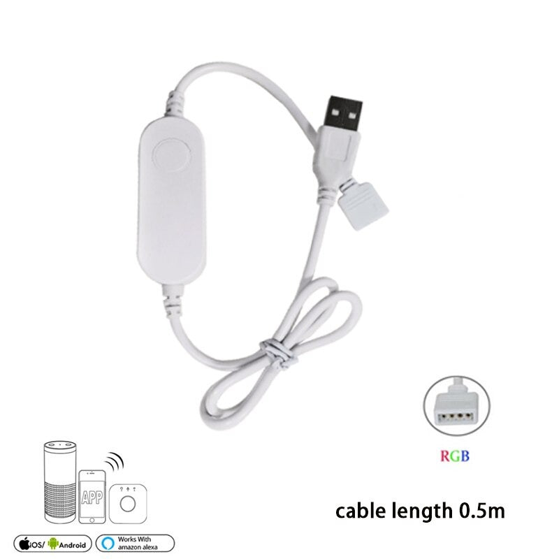 3.0 DC5V 12V 24V 5050 RGB/RGBW/RGBCCT/CCT Smart LED Strip Controller Tuya Led Dimmer Control For Alexa/SmartThings