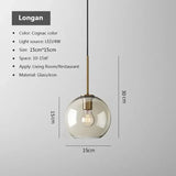 Nordic Glass Pendant Light glass Hanging Lamp Dining Room Chandelier Living Room Bedroom Cafe Study LED Lamps Room Decor Lustre