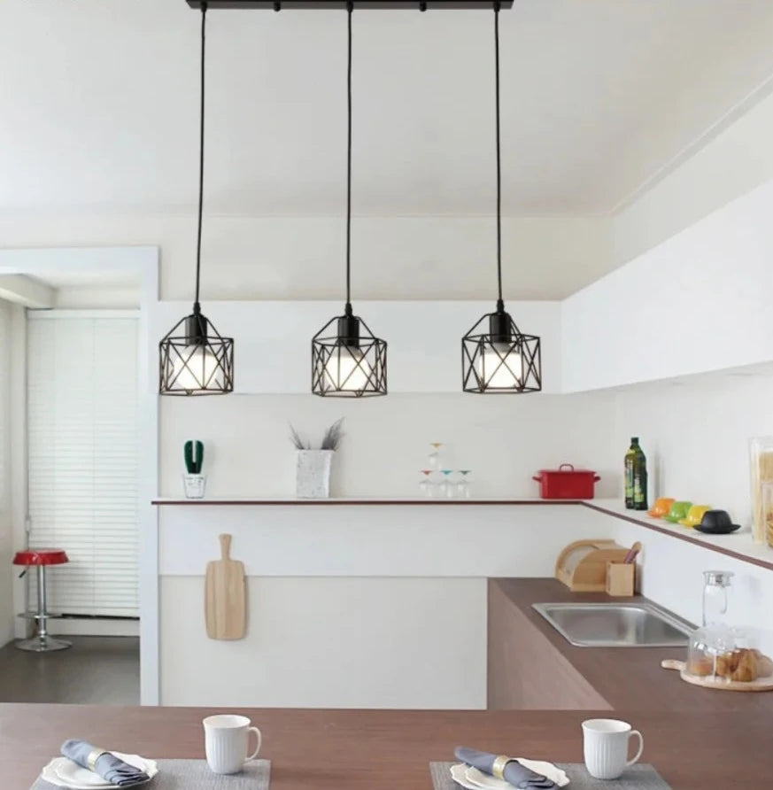 Nordic Creative Iron Single Head Chandelier Simple Modern Personality Living Bar Table Bedroom Dining Decoration Light Fixture