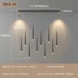 New Simple Long Strip With Spotlight Pendant Lamp Modern Chandeliers For Living Dining Room Bedroom Hall Indoor Lighting Fixture