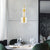 Modern Clear Glass Pendant Lamp Gold Black Metal Hanging Light Fixtures Drop Shipping For Dining Room Kitchen Bar Shop Bedside