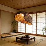 Wabi sabi Style Dried Lotus Flower Pendant Lamp Japanese Retro Zen Theme Decorative Hanging Light for Guesthouse Pendant Light