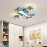 Blue Passenger Airplane Children's Room Airplane Ceiling Lights LED Nordic Modern Bedroom Airplane Ceiling Lamps Home Decor