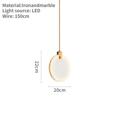 Modern Marble Pendant Lamp Living Room Bedroom Bedside Dining Room Staircase Kitchen LED Decoration Lights Hanging Lighting Home