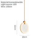 Modern Marble Pendant Lamp Living Room Bedroom Bedside Dining Room Staircase Kitchen LED Decoration Lights Hanging Lighting Home