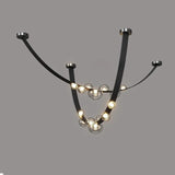 Minimalist Leather Glass Designer LED Ceiling Chandelier Living Dining Room Bar Hotel Exhibition Hall Bedroom Home Decor Lamps