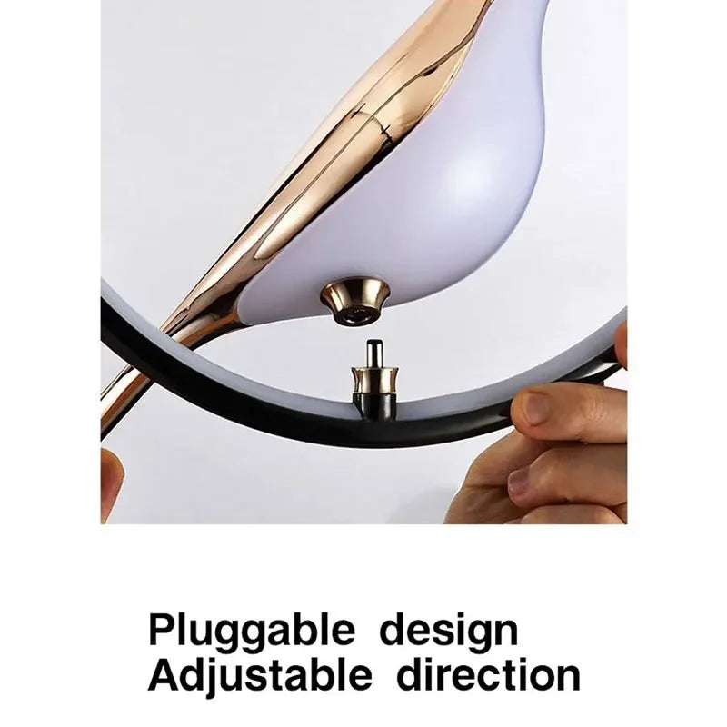 LED Bird Pendant Lamps for Bedroom Living Room Indoor Lighting for Home Chandelier Hanging Lights for Corridor Aisle AC85-265V
